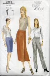9856 VOGUE EZ SEMI FIT STRT SKIRT LENGTHS, PANTS PATTERN 6-10
